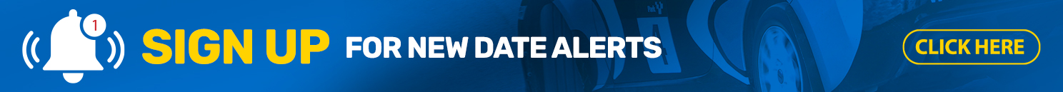Sign up for our latest information on driving experience dates